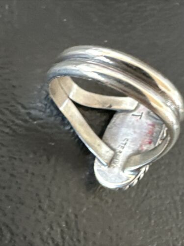 Navajo Green Gaspeite Ring | Sterling Silver | Sz 6.5 | Authentic Native American Handmade | 16402