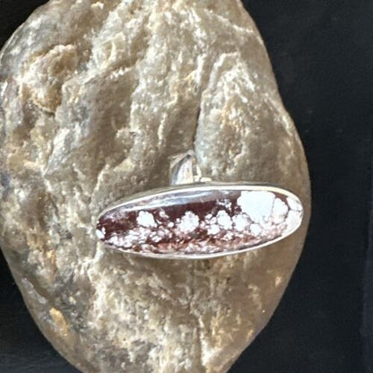 Navajo Wild Horse Turquoise Ring | Sterling Silver | Sz 8 Adjustable | Authentic Native American Handmade | 15553