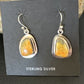 Navajo Bumblebee Jasper Earrings | Sterling Silver | Authentic Native American Handmade | 15831