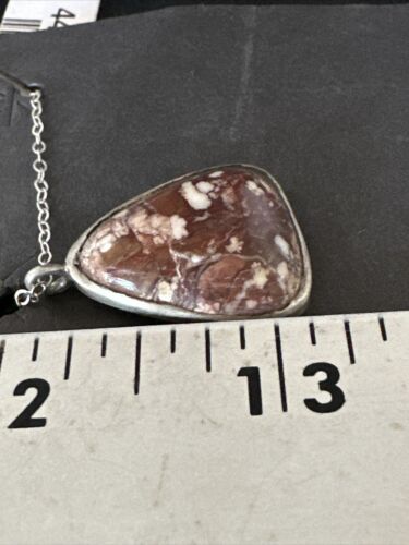 Navajo Wild Horse Turquoise Pendant Necklace | Sterling Silver | Authentic Native American Handmade | 4467