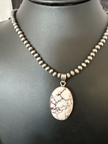 Navajo Wild Horse Necklace Pendant | Sterling Silver | Authentic Native American Handmade | 15735