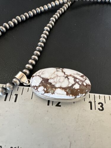 Navajo Wild Horse Necklace Pendant | Sterling Silver | Authentic Native American Handmade | 15729