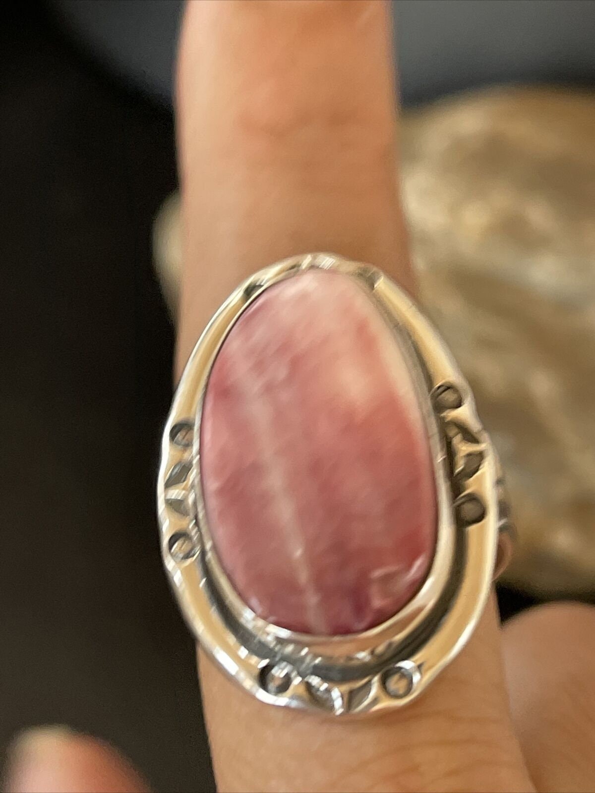 Men's Navajo Turquoise Purple Spiny Oyster Ring | Sterling Silver | Sz 10.5 | Authentic Native American | 10298