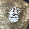 Men's and Women's Wild Horse Turquoise Ring | Navajo Sterling Silver | Sz 7 | 17363