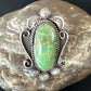 Native American Navajo Green Turquoise Ring | Sterling Silver | Sz 7.5 | 15919