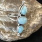 Navajo Women's Cluster Blue Larimar Multi-Stone Ring | Authentic Native American Sterling Silver | Sz 8.5 | 16164
