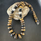 Navajo Coffee Tiger's Eye & Black Onyx Necklace | Sterling Silver Navajo Pearls | 22" | Authentic Native American | 15228