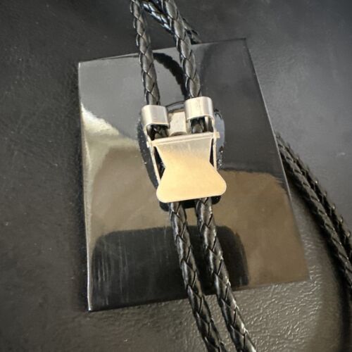 Men's Turquoise Orange Spiny Oyster Bolo Tie | Sterling Silver | Santo Domingo | 15501