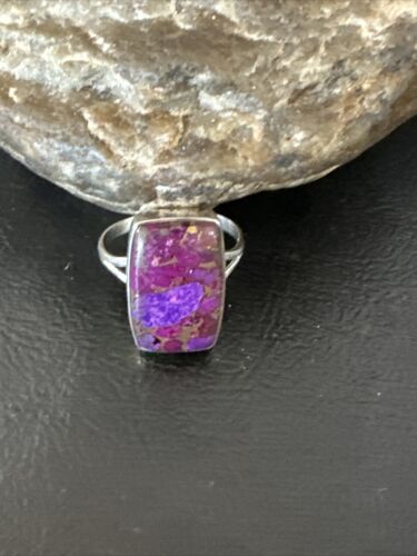 Southwestern Navajo Purple Mojave Turquoise Ring | Sterling Silver | Sz 10 | 15608