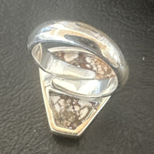 Men's Women's Wild Horse Turquoise Ring | Navajo Sterling Silver | Sz 7 | Authentic Native American Handmade | 17260