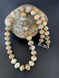 Navajo Sterling Silver Turquoise Picture Jasper Necklace Set | 19" | Authentic Native American Handmade | 1495