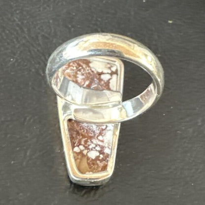Men's and Women's Wild Horse Turquoise Navajo Ring | Sterling Silver | Sz 8 | Authentic Native American Handmade | 17351