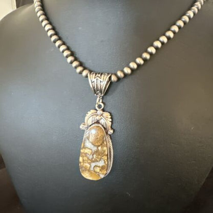 Navajo Wild Horse Necklace Pendant | Sterling Silver | Authentic Native American Handmade | 16983