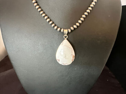 Navajo Wild Horse Necklace Pendant | Sterling Silver | Authentic Native American Handmade | 15732
