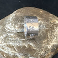 Men's Wide Band Navajo Stamped Ring | Sterling Silver | Sz 12 | Authentic Native American Handmade | 14980