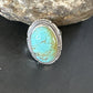 Blue #8 Turquoise Navajo Ring | Sterling Silver | Sz 12 | Authentic Native American Handmade | 15504