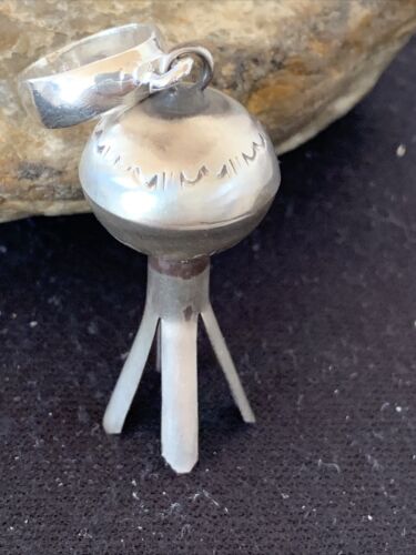 Navajo Naja Pendant | Sterling Silver | Handmade Pearls | 2.5" | Authentic Native American | 1255