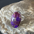 Navajo Purple Mojave Turquoise Ring | Sterling Silver | Sz 10 | Authentic Native American Handmade | 15773