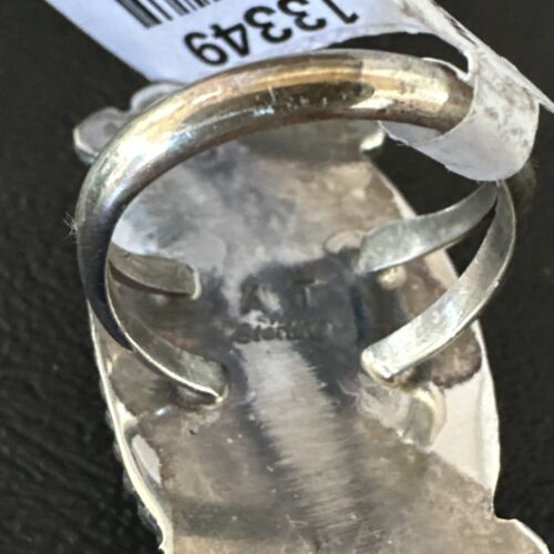 Men's Women's White Buffalo Turquoise Ring | Navajo Sterling Silver | Sz 9 | 13349