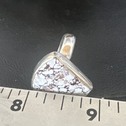 Men's Women's Wild Horse Turquoise Ring | Navajo Sterling Silver | Sz 7 | Authentic Native American Handmade | 17260