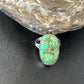 Navajo Green Mojave Turquoise Ring | Sterling Silver | Sz 7 | Authentic Native American Handmade | 15594