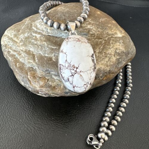 Navajo Wild Horse Necklace Pendant | Sterling Silver | Authentic Native American Handmade | 15721