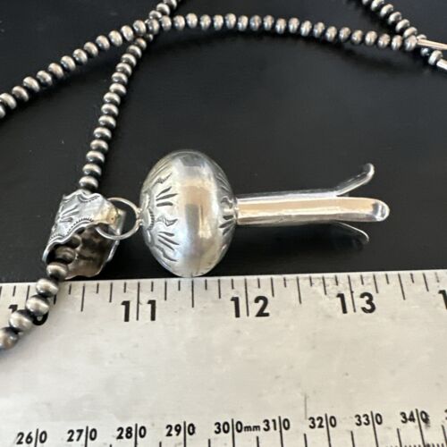 Native American Navajo Sterling Silver Necklace | 3" Naja Pendant | 20" | 16803