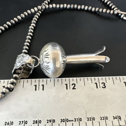 Native American Navajo Sterling Silver Necklace | 3" Naja Pendant | 20" | 16803