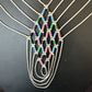 Crisscross Multi-Color Heishi Necklace | 5 Strand Liquid Sterling Silver | 22" | 15883