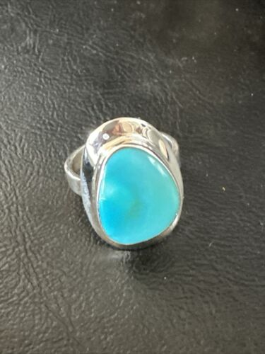 Sterling Silver Blue Kingman Turquoise Ring | Sz 9 | 17599