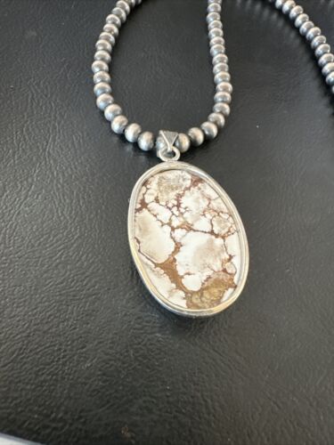 Navajo Wild Horse Necklace Pendant | Sterling Silver | Authentic Native American Handmade | 15730