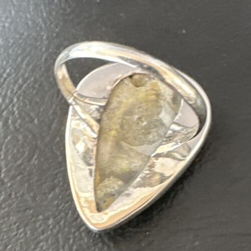 Navajo Yellow Bumblebee Jasper Ring | Sterling Silver | Sz 11 | Authentic Native American Handmade | 16055