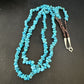 Navajo Blue Kingman Nugget Turquoise Necklace | 2 Strand | Sterling Silver | 20" | 15341