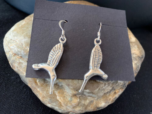 Southwestern Sterling Silver Hummingbird Earrings | 1" | 01517