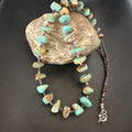 Navajo Royston Turquoise Shell Heishi Bead Necklace | Sterling Silver | 30" | 16955