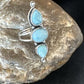 Navajo Women's Cluster Blue Larimar Multi-Stone Ring | Authentic Native American Sterling Silver | Sz 8.5 | 16164