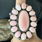 Navajo Pink Conch Cluster Ring | Authentic Native American Sterling Silver | Multi-Stone | Sz 9.5 | 16044