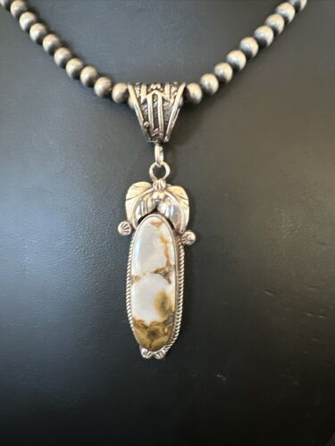 Navajo Wild Horse Necklace Pendant | Sterling Silver | Authentic Native American Handmade | 16986