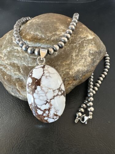Navajo Wild Horse Necklace Pendant | Sterling Silver | Authentic Native American Handmade | 15729