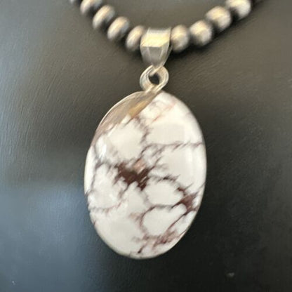 Navajo Wild Horse Necklace Pendant | Sterling Silver | Authentic Native American Handmade | 15724