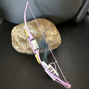 Navajo Multi-Color Leather Bow Car Charm Dangle | 6.5" | Authentic Native American Handmade | 8888