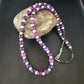 Navajo Purple Sugilite Bead Jasper Necklace | Sterling Silver | 29" | Authentic Native American Handmade | 15347