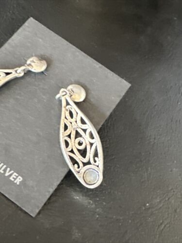 Navajo Pink Mother of Pearl Dangle Inlay Earrings | Sterling Silver | Authentic Native American Handmade | 15301