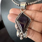 Navajo Pearls Purple Sugilite Pendant Necklace | Sterling Silver Beads | Authentic Native American Handmade | 15377