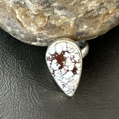 Navajo Wild Horse Turquoise Ring | Sterling Silver | Sz 7 | Authentic Native American Handmade | 17366