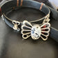 Men's White Buffalo Turquoise Concho Belt | Sterling Silver Navajo Tufa | Authentic Native American Handmade | 16683