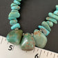 Navajo Blue Green Turquoise Necklace | Sterling Silver | 16" | Authentic Native American Handmade | 12915