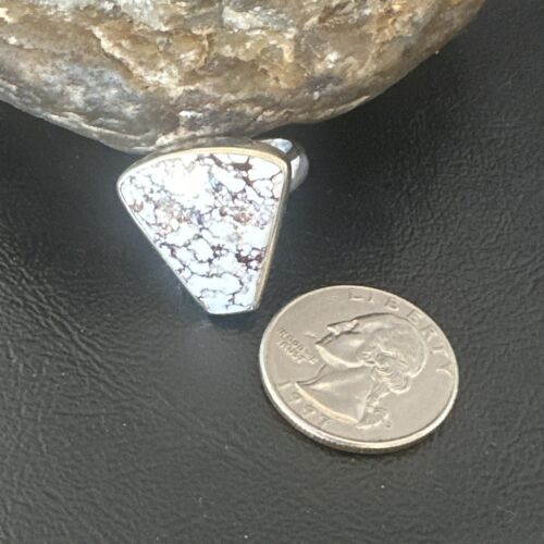 Men's Women's Wild Horse Turquoise Ring | Navajo Sterling Silver | Sz 7 | Authentic Native American Handmade | 17260