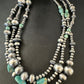 Navajo Pearls Royston Turquoise Necklace | Sterling Silver | Mixed Beads | 48" | 15990