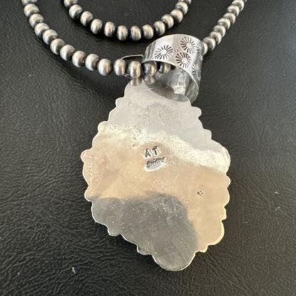 Navajo Purple Charoite Turquoise Pendant Necklace | Sterling Silver | Multi-Stone | 17189